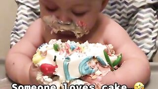 Cake lover baby