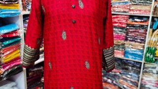 Fabric:Linen Linen Printed With Stitch Kurti 1x Kurti