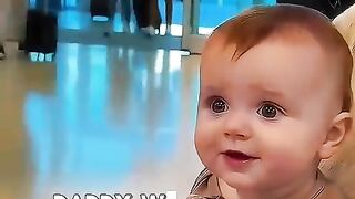 Baby meet dad for the first time
