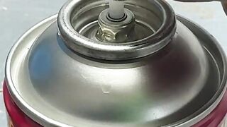 If you've lost the spray nozzle from an aerosol can, here's a life hack—give this a try.