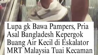 Lupa Pakai Pampers atau Emang Keblinger? Pria Bangladesh Nekat 'Nandain' Eskalator MRT Malaysia, Netizen Auto Murka!