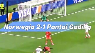 Norwegia vs Pantai Gading (2-1)