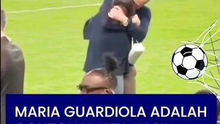 Maria Guardiola sering terlihat mendampingi ayahnya di lapangan setiap kali Manchester City merayakan gelar juara