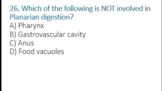 Planaria Digestion MCQs Part 5 | Gastrovascular Cavity, Enzymes & Egestion | Class 11 Biology