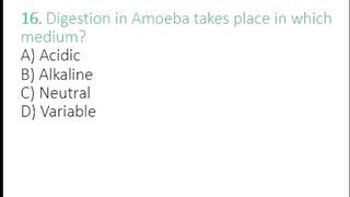 Amoeba Nutrition MCQs | Ingestion, Food Vacuole & Cyclosis | Class 11 Biology