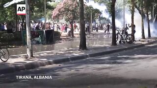 Protesters clash with police in Albania over tourism project linked to Jared Kushner