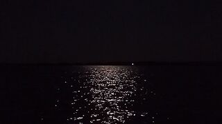 "Beautiful Moonlight on Water" atau "Night View Relaxing".
