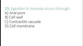 Amoeba Nutrition MCQs | Ingestion, Digestion & Cyclosis | Important Biology Quiz
