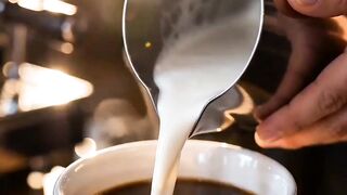 Satisfying Morning Latte Pour. (Wait for it!) 😍