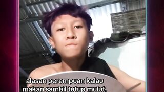 Alasan perempuan kalau makan sambil tutup mulut 🤣
