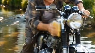 Gara-Gara Cuci Motor di Sungai, Motornya Kabur Sendiri 😂