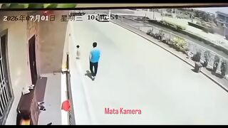 Sebuah video CCTV dari Kota Shantou