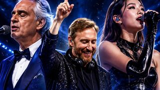 Andrea Bocelli, David Guetta and EJAE perf 9 16