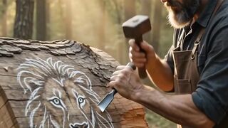Satisfying Wood Carving Cinematic 4K
