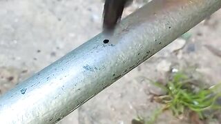 DIY Plumbing Basics! How to Tap a Pressurized Metal Pipe