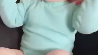 Baby is laughing