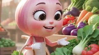 ‎Pyaz Aur Gajar Ki Pyari Dosti 💕 | Cute Onion Girl Cartoon | Sabziyaan Ki Love Story 😂