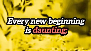 Every new beginning is daunting