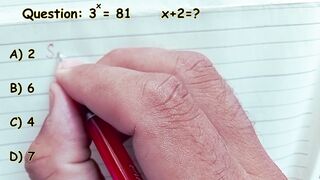 Can You Solve This Exponent Puzzle? Find x + 2 in 10 Seconds! | 3ˣ = 81 | Brain Teaser