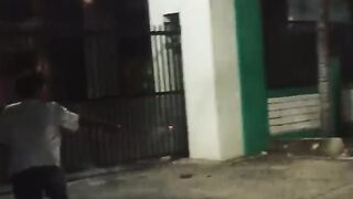 Wild Fireworks Showdown on the Streets! Don't Try This!