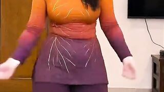 A Indian beautiful lady dancing her Room