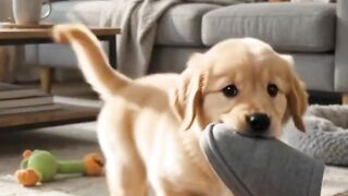 Slipper thief in training 🐾 The ambition is big, but the mouth is small 😂❤️