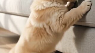 Puppy Can't Reach the Couch… Then the Sweetest Thing Happens! 🐶🥹❤️