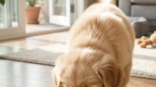 Puppy Brings a Leaf Inside Like It's the Greatest Treasure! 🍃🐶❤️
