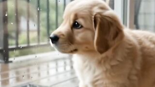 Puppy Sees Rain for the First Time… His Reaction Is Pure Joy! 🌧️🐶❤️