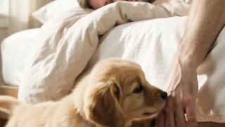 Puppy Tries to Wake Up Dad… The Ending Will Melt Your Heart! 🥹🐶❤️