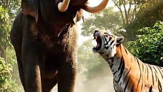 Royal Bengal Tiger vs হাতি
