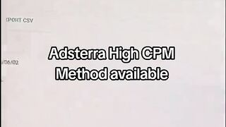 adsterra high cpm method available