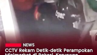 🚨 VIRAL! DETIK-DETIK PERAMPOKAN MINIMARKET DI BEKASI TEREKAM CCTV 🚨