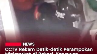 🚨 VIRAL! DETIK-DETIK PERAMPOKAN MINIMARKET DI BEKASI TEREKAM CCTV 🚨 2