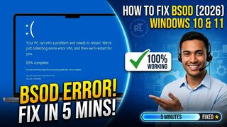 How to Fix Blue Screen Error in Windows 10 & 11 (2026) | BSOD Fix in 5 Minutes | 100% Working
