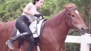 Beautiful girl and hourse 3