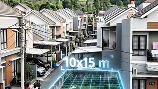 Modern Concrete Mountain House: 3D Architectural VFX Timelapse