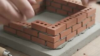 Satisfying Miniature House Construction 🏠 | Realistic Clay Bricks & Plaster