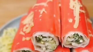 Закуска с крабовых палочек