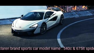2021 mclaren brand sports car model name : 540c & 675lt spider