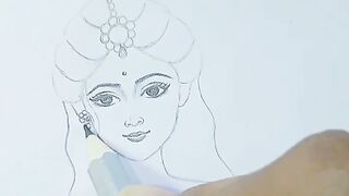 Drawing beautiful girl with langa｡⁠◕⁠‿⁠◕⁠｡