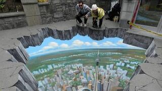 3D street art painting Amazing 3D graffiti