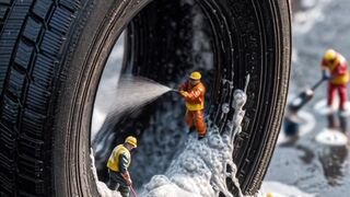 wasing tires