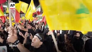 Thousands of Hezbollah supporters in Beirut vow loyalty to late Iranian leader Khamenei