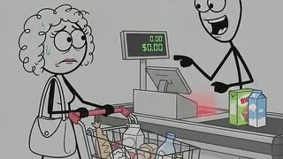 When the Grocery Bill Hits Too Hard! 💸🛍️ | Funny Animation