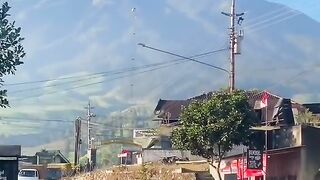 Village Road with Mountain View