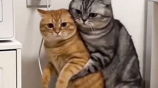 Funny Cat Gets a Tiny Electric Shock While Fixing a Light Switch! ⚡😹