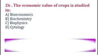 Biology MCQs | Bioeconomics, Bioinformatics, Biochemistry, Biophysics & Biostatistics | Class 9 Biology
