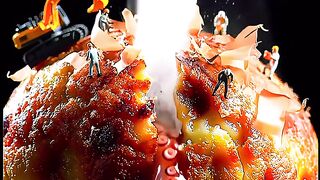 Tiny Construction Workers Build a Giant Sushi Rice Ball 🍙 | AI Miniature World #Shorts