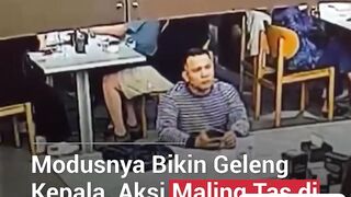 🚨 Seorang pria diduga mencuri tas pengunjung di Agora Mall.